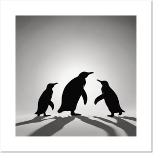 Penguins Shadow Silhouette Anime Style Collection No. 75 Posters and Art